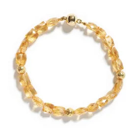 Citrine & Gold Bracelet