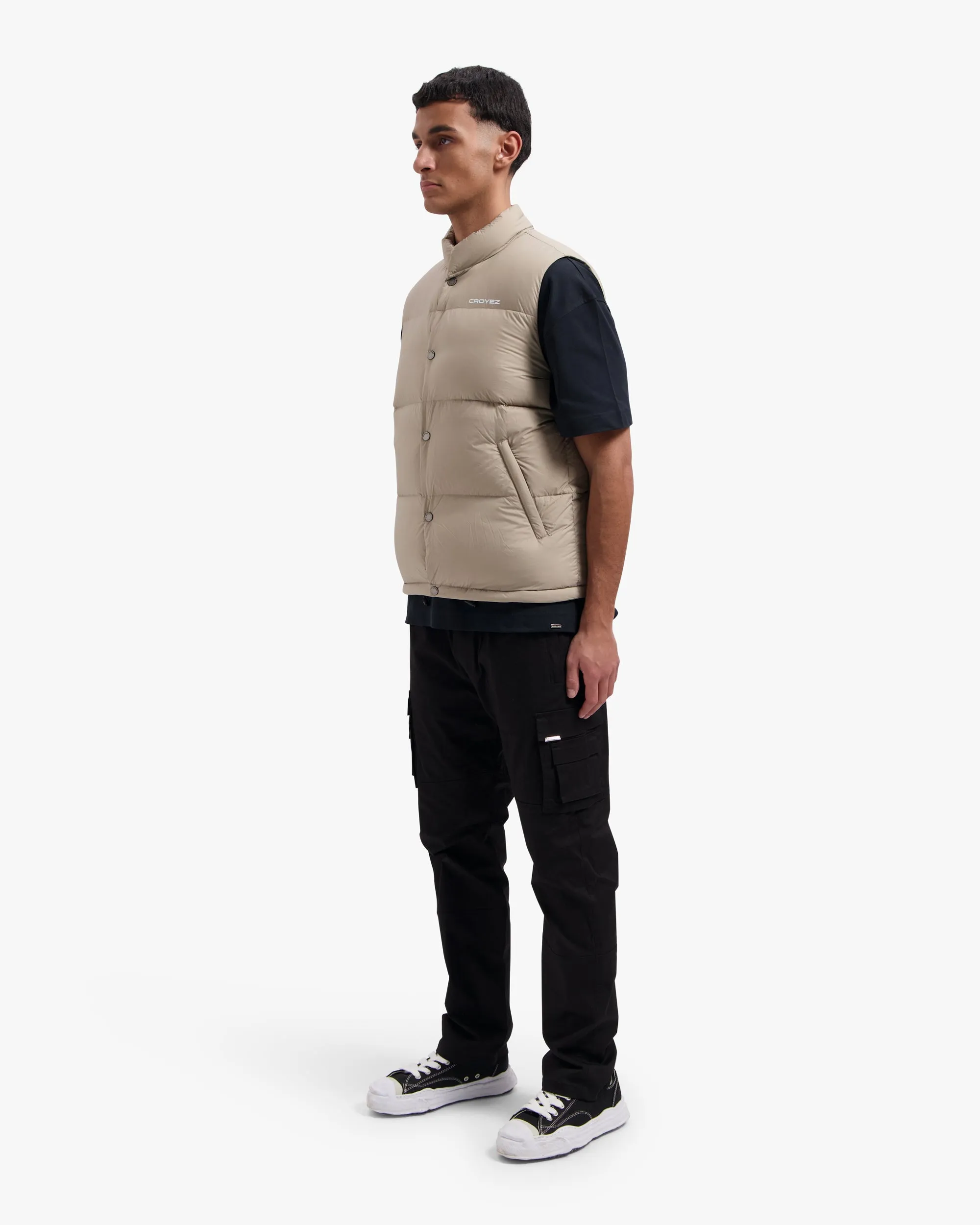 CROYEZ ORGANETTO PUFFER VEST - LIGHT BROWN