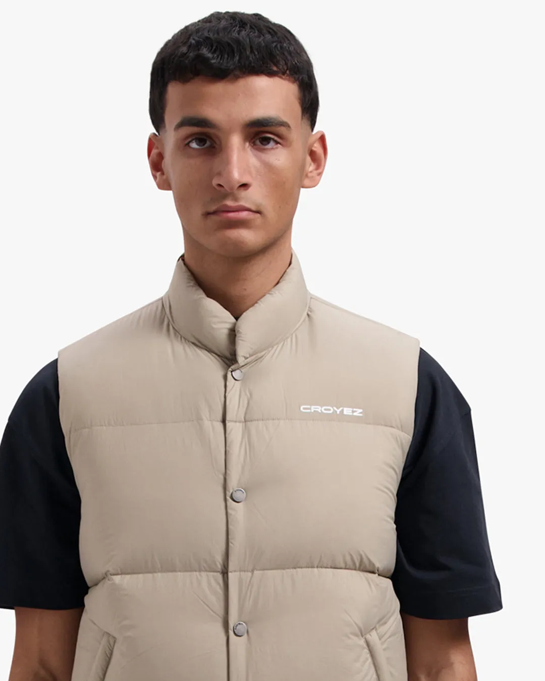 CROYEZ ORGANETTO PUFFER VEST - LIGHT BROWN