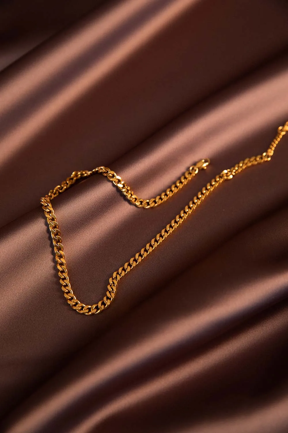 Curb Necklace 14K Gold Plated