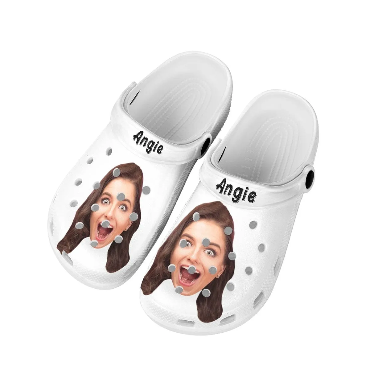 Custom Face&Name Hole Shoes Personalized Photo Clog Shoes Unisex Adult Funny Slippers (DHL is not supported)