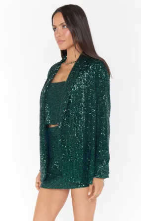 DANCE BLAZER EMERALD SEQUIN