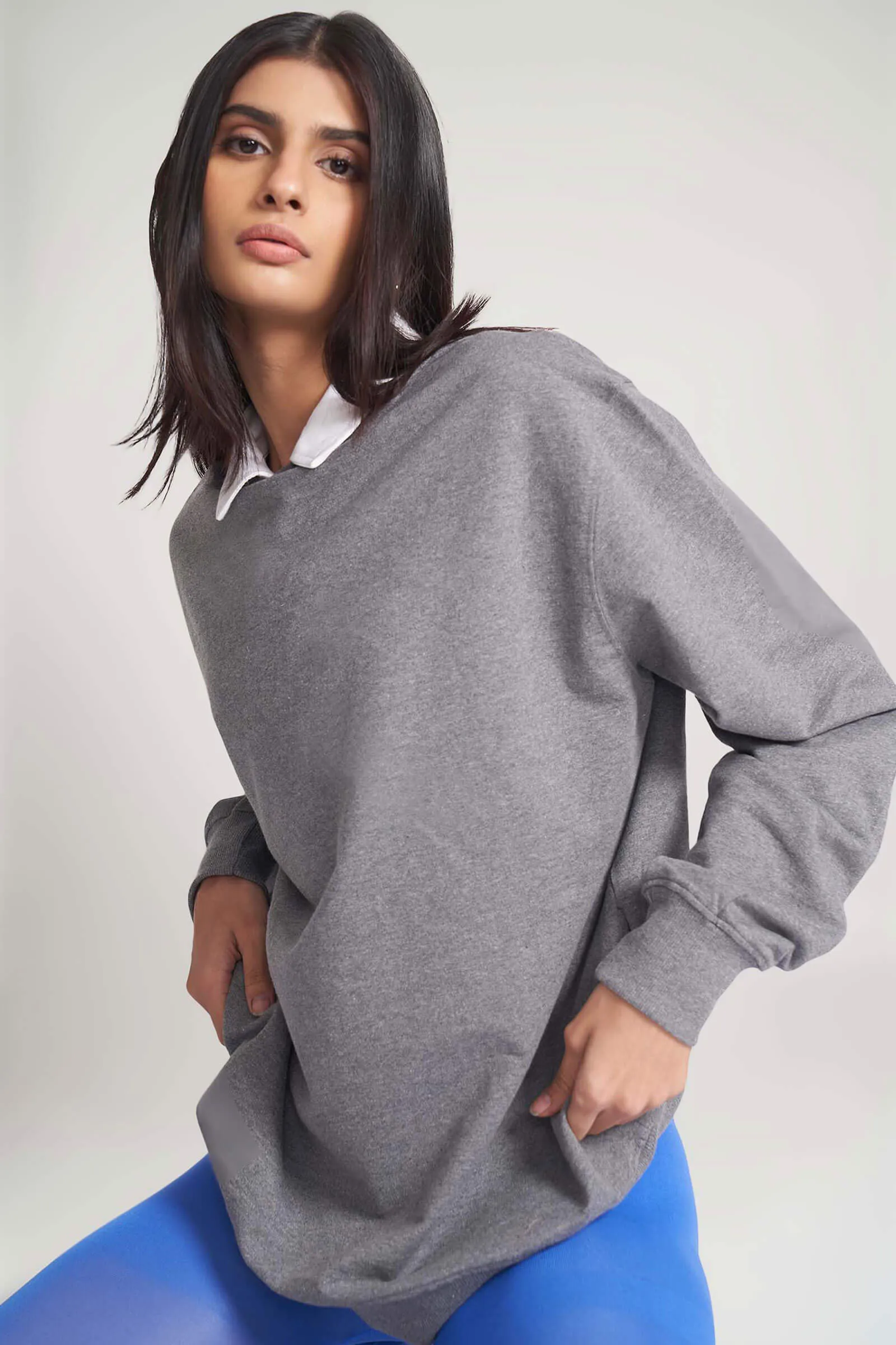 Dark Grey Melange Sweatshirt