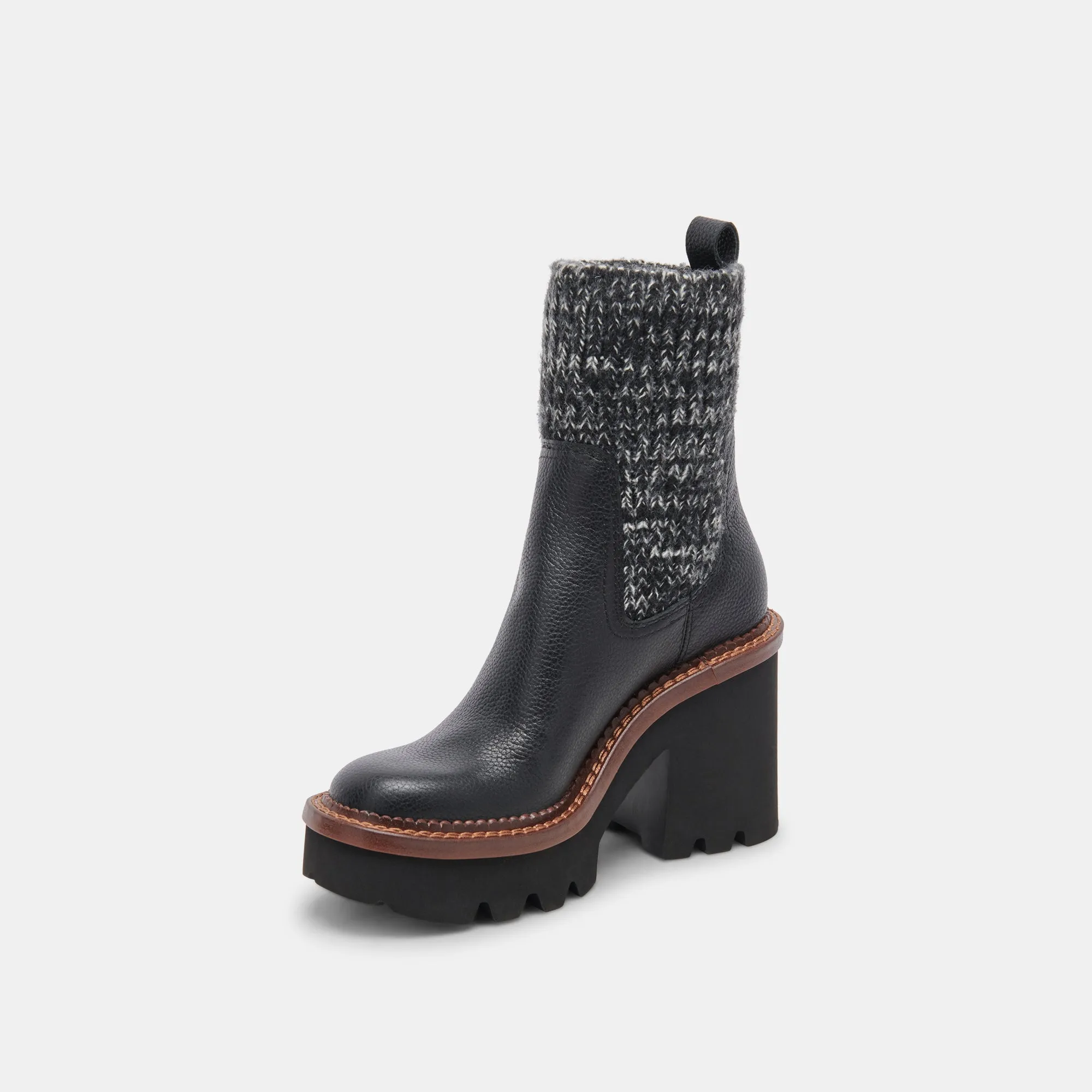 DRAGO BOOTS BLACK LEATHER - re:vita