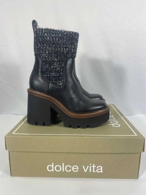 DRAGO BOOTS BLACK LEATHER - re:vita