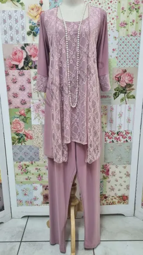 Dusty Pink 3-Piece Pants Set GD0263