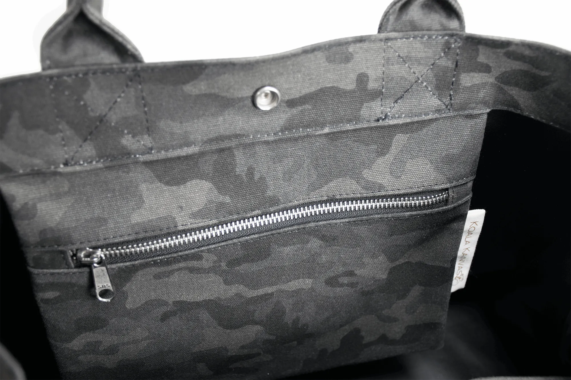 East West Bag: Black Camouflage