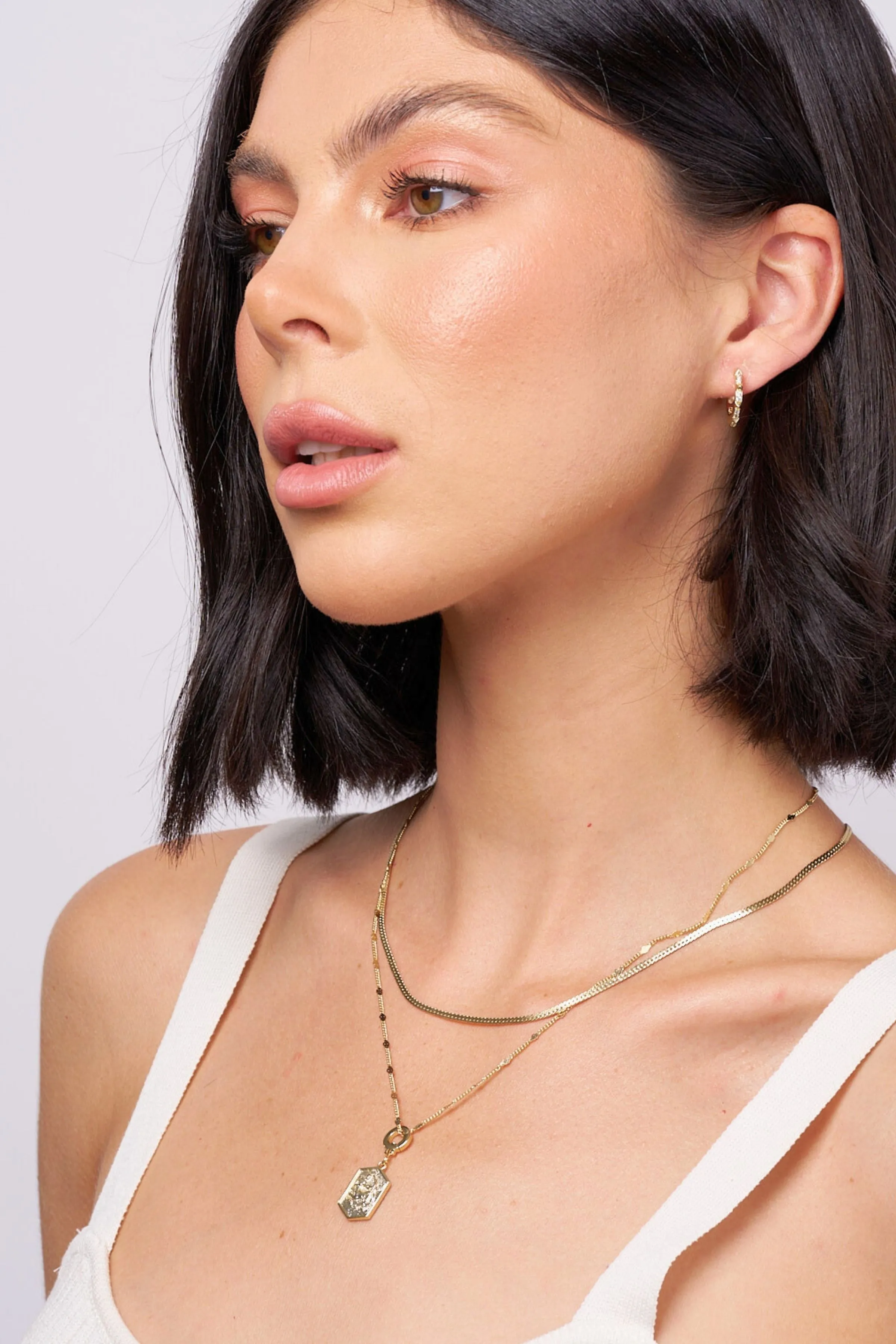 Elisa Herringbone Chain Necklace