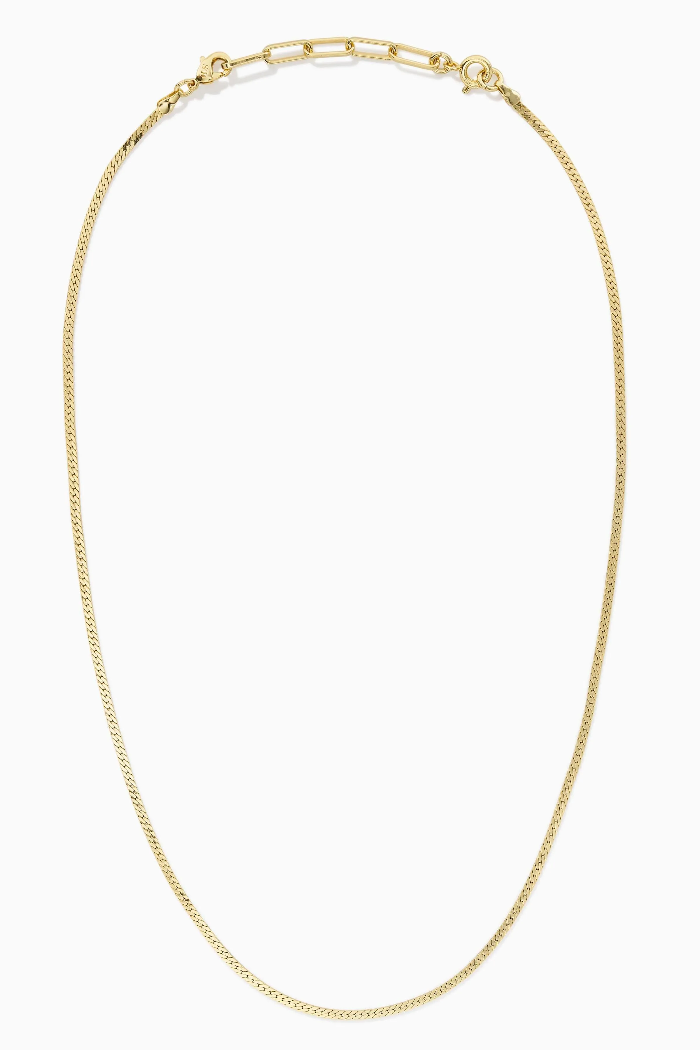 Elisa Herringbone Chain Necklace