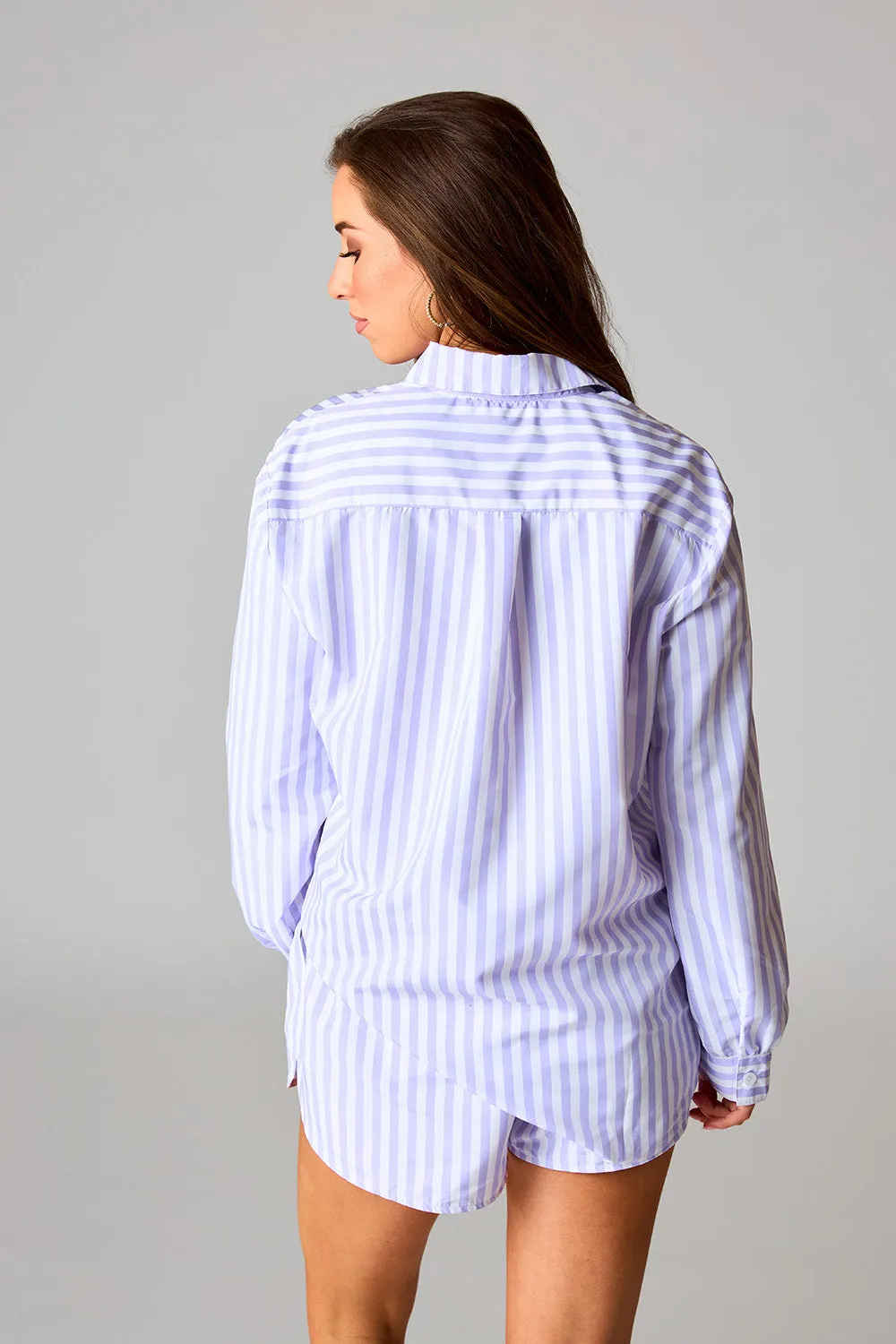 Ellen Outfit Set - Lilac Stripe