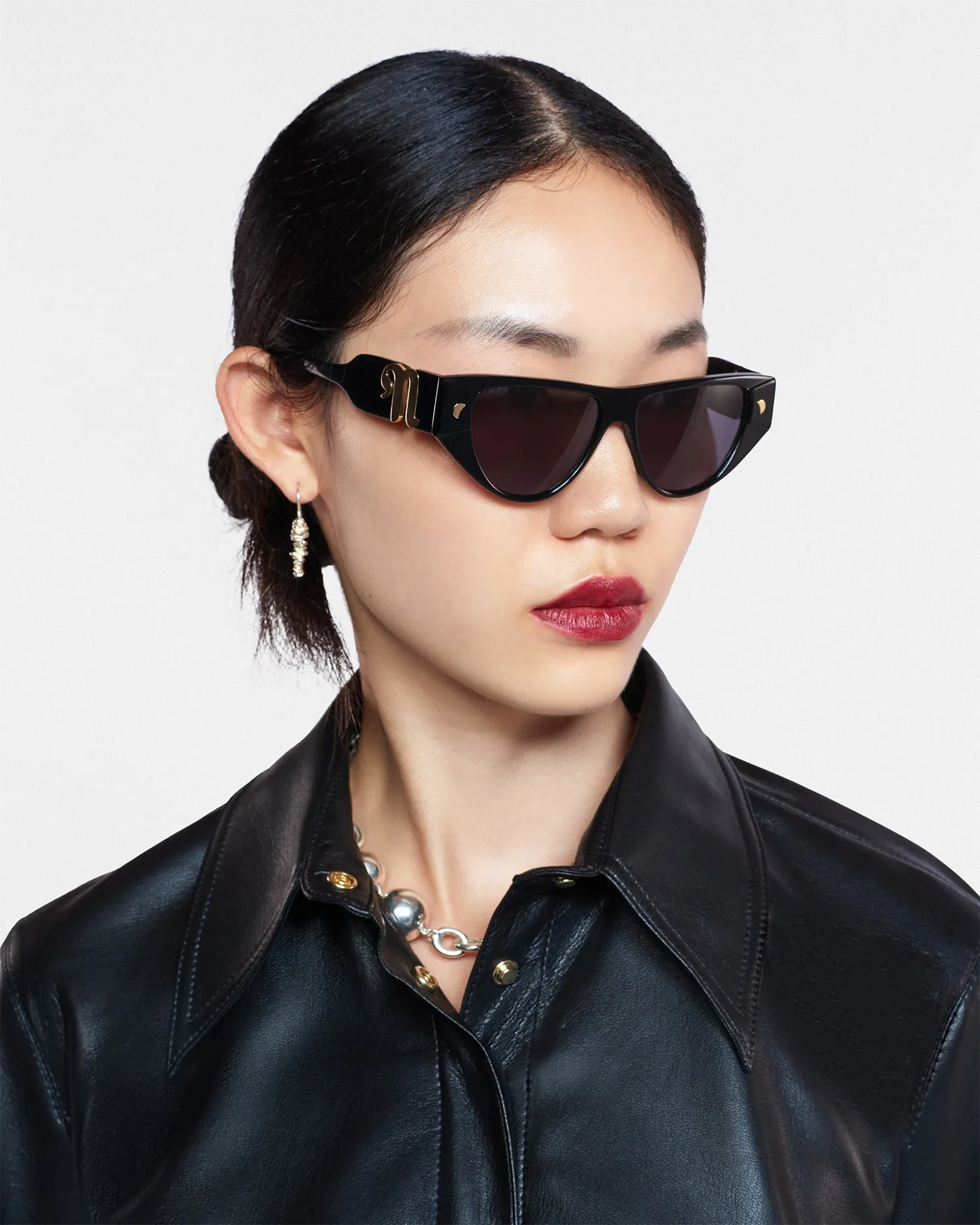 Emme - Bio-Plastic Cat-Eye Sunglasses - Black