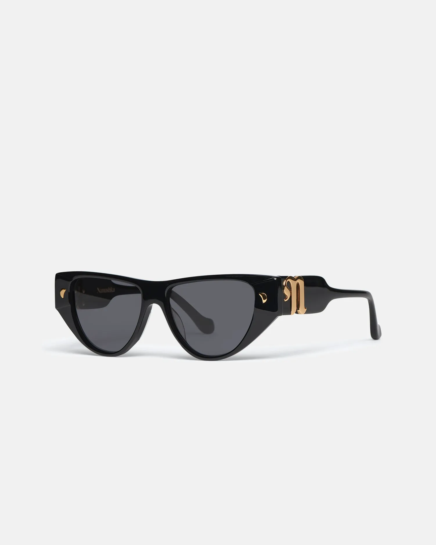 Emme - Bio-Plastic Cat-Eye Sunglasses - Black