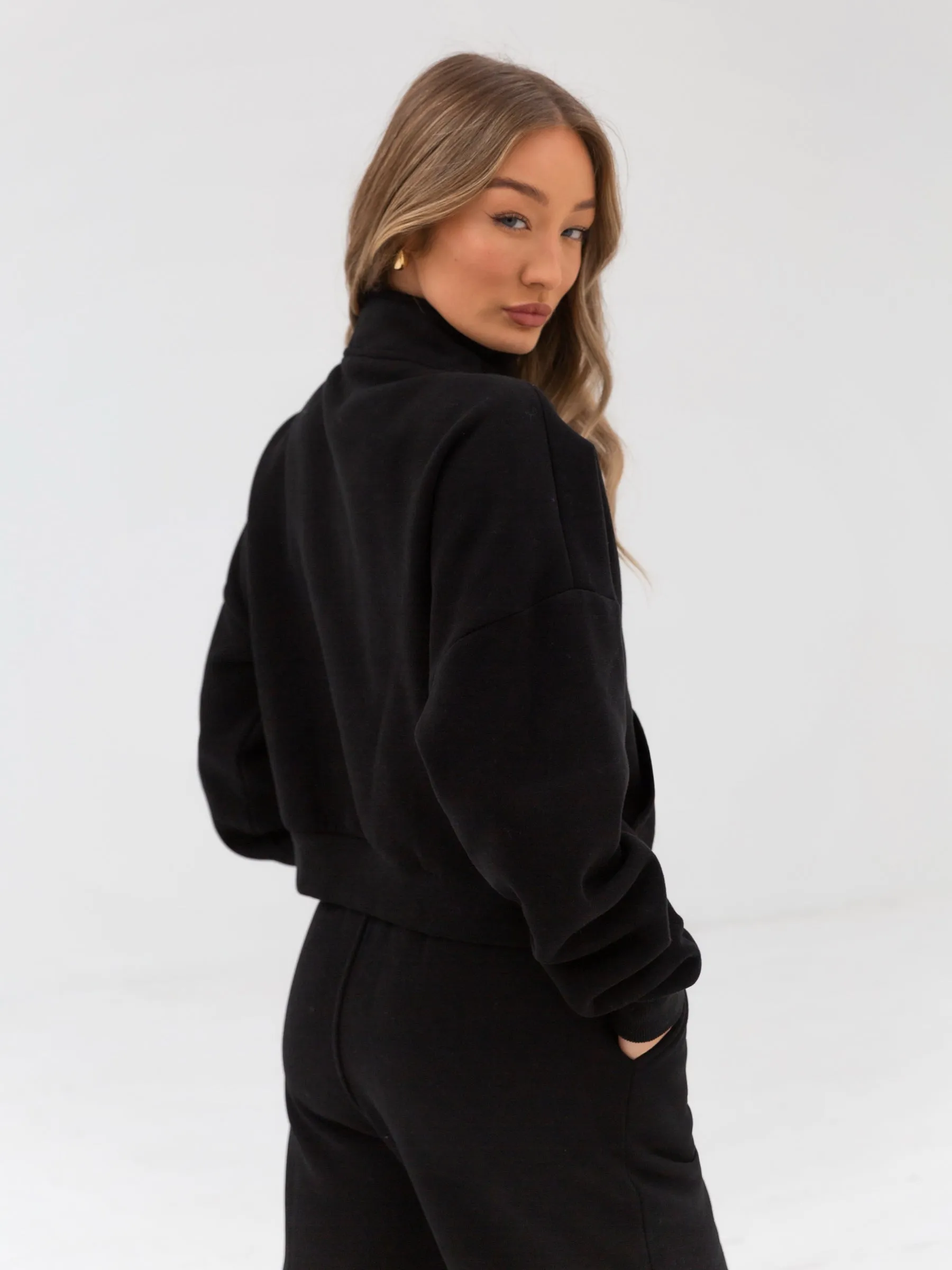 Everyday 1/4 Zip Jumper - Black