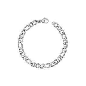 Figaro Chain Bracelet Silver