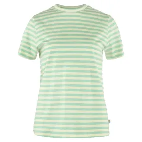 Fjällräven Women's T-Shirts - Art Striped - Sky/Chalk White