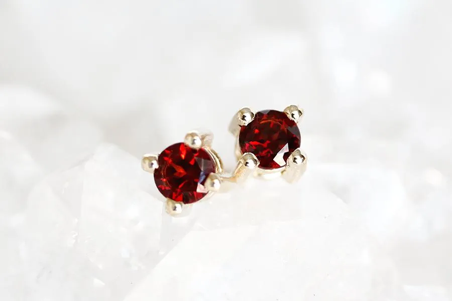 Garnet Studs