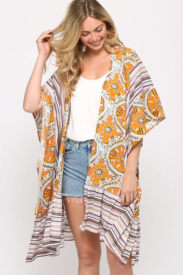 GiGiO Mixed Prints Kimono