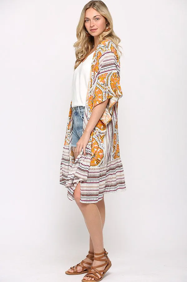 GiGiO Mixed Prints Kimono