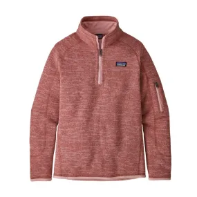 Girls' Patagonia | Better Sweater Quarter Zip Fleece | Aurea Pink