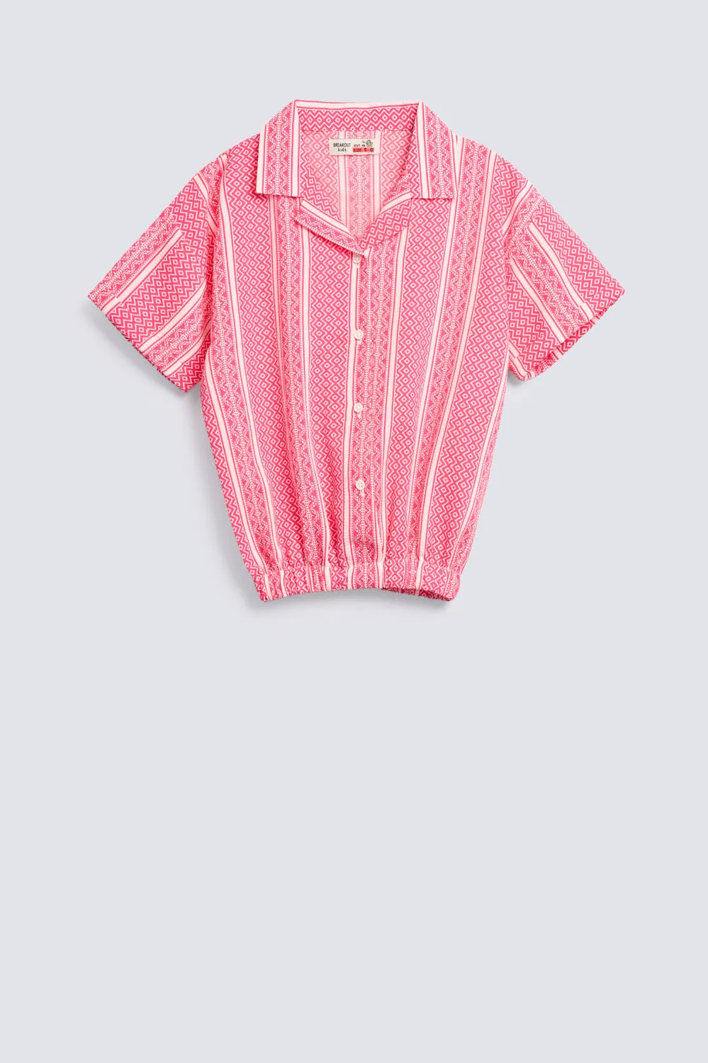 GIRLS PINK STRIPER TOP