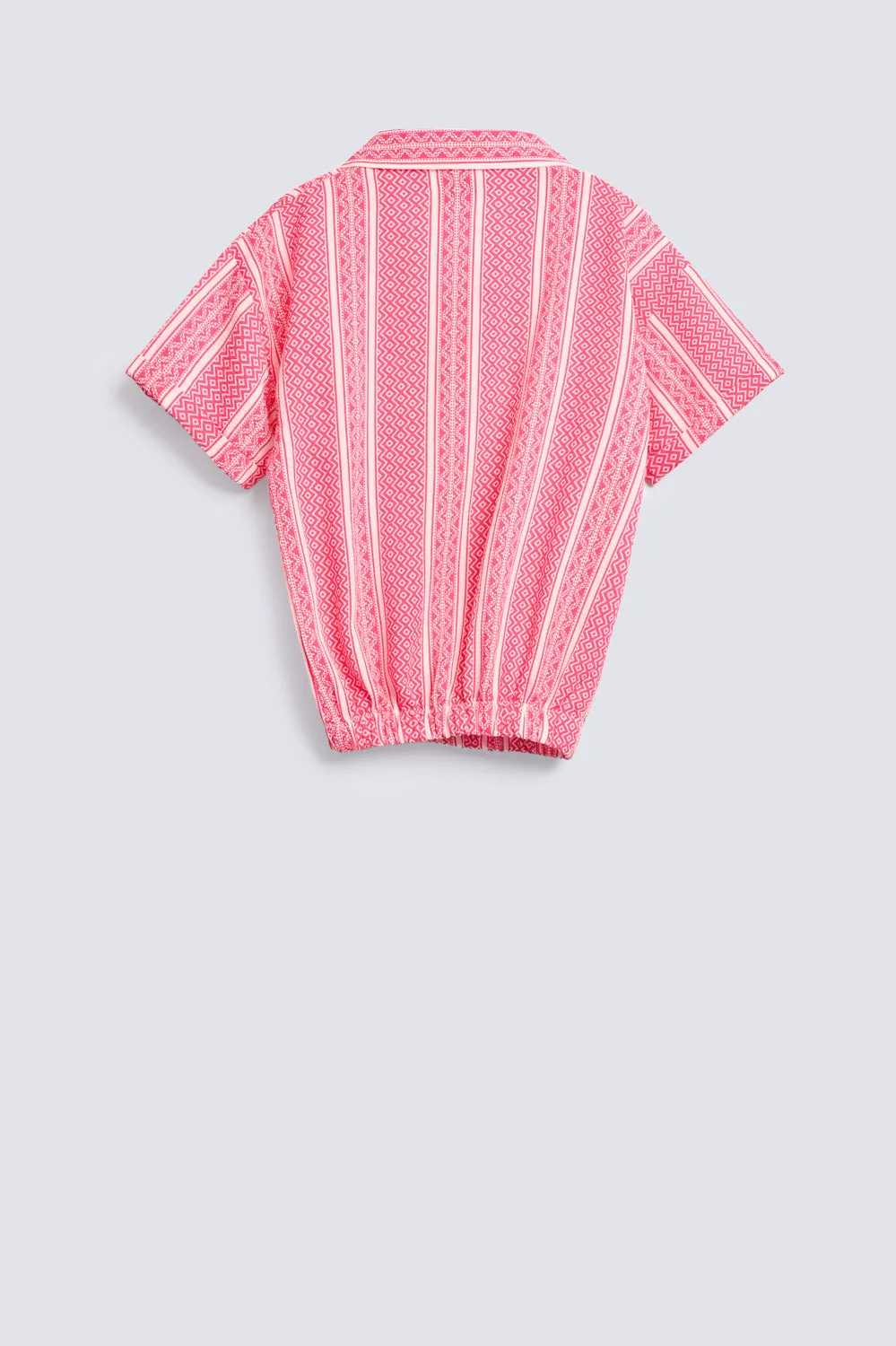 GIRLS PINK STRIPER TOP