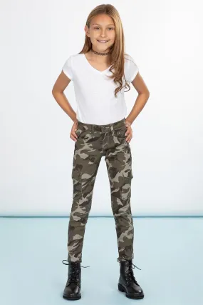 Girls Skinny Jeans With Cargo Pockets