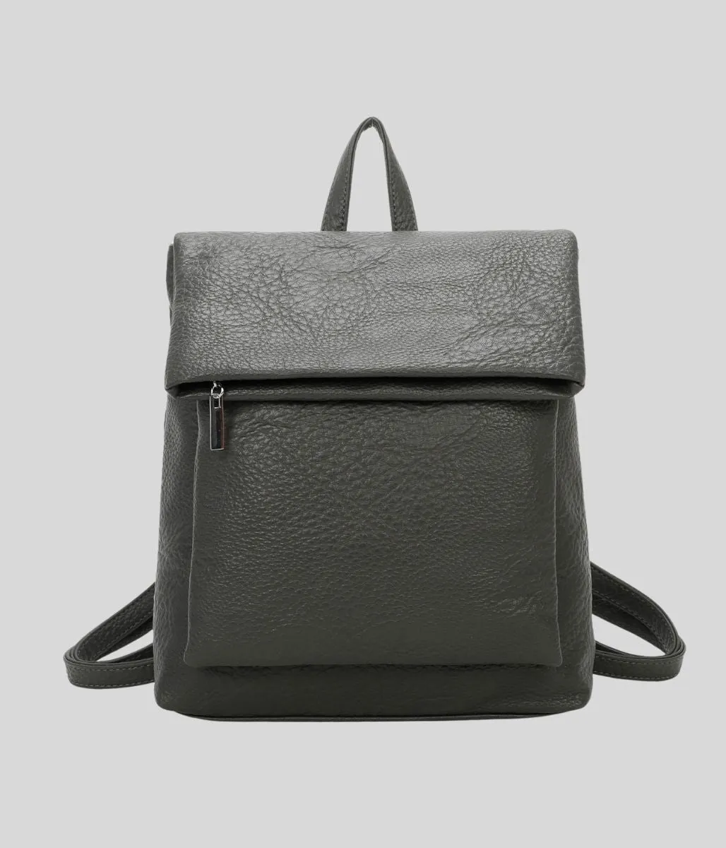 Grey Textured Backpack