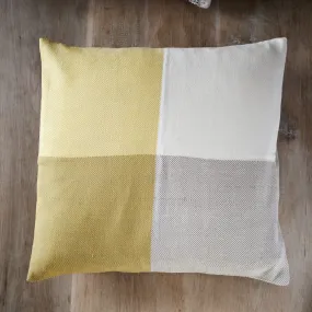 Handwoven cushion cover - Himalayan Merino Wool -  Sunny yellow