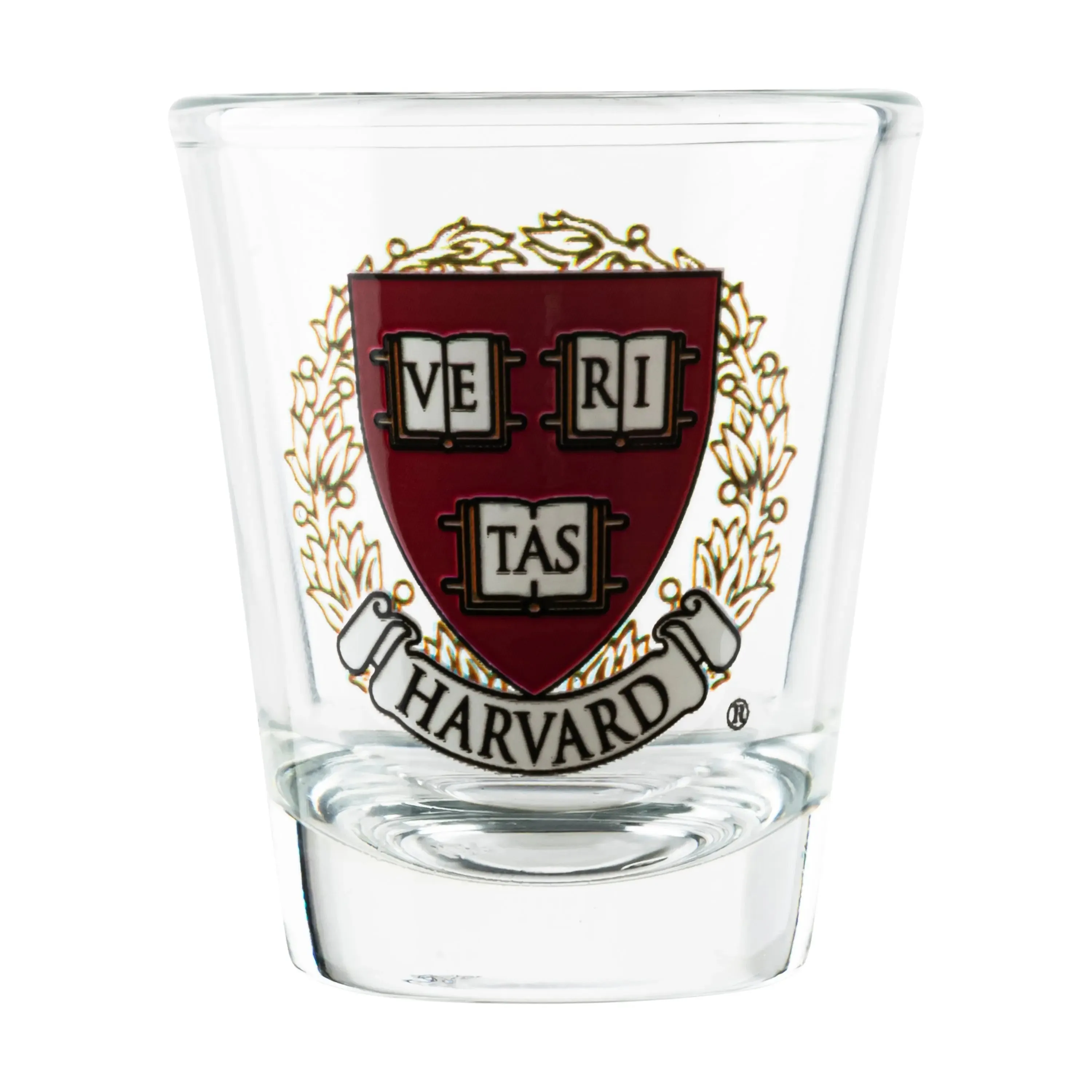 Harvard Crest Shot Glass