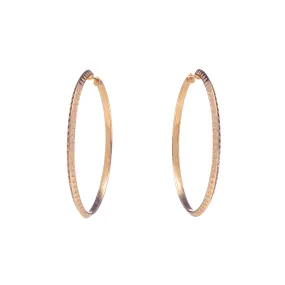 Harwell Godfrey 18k Skinny Diamond Talisman Hoops