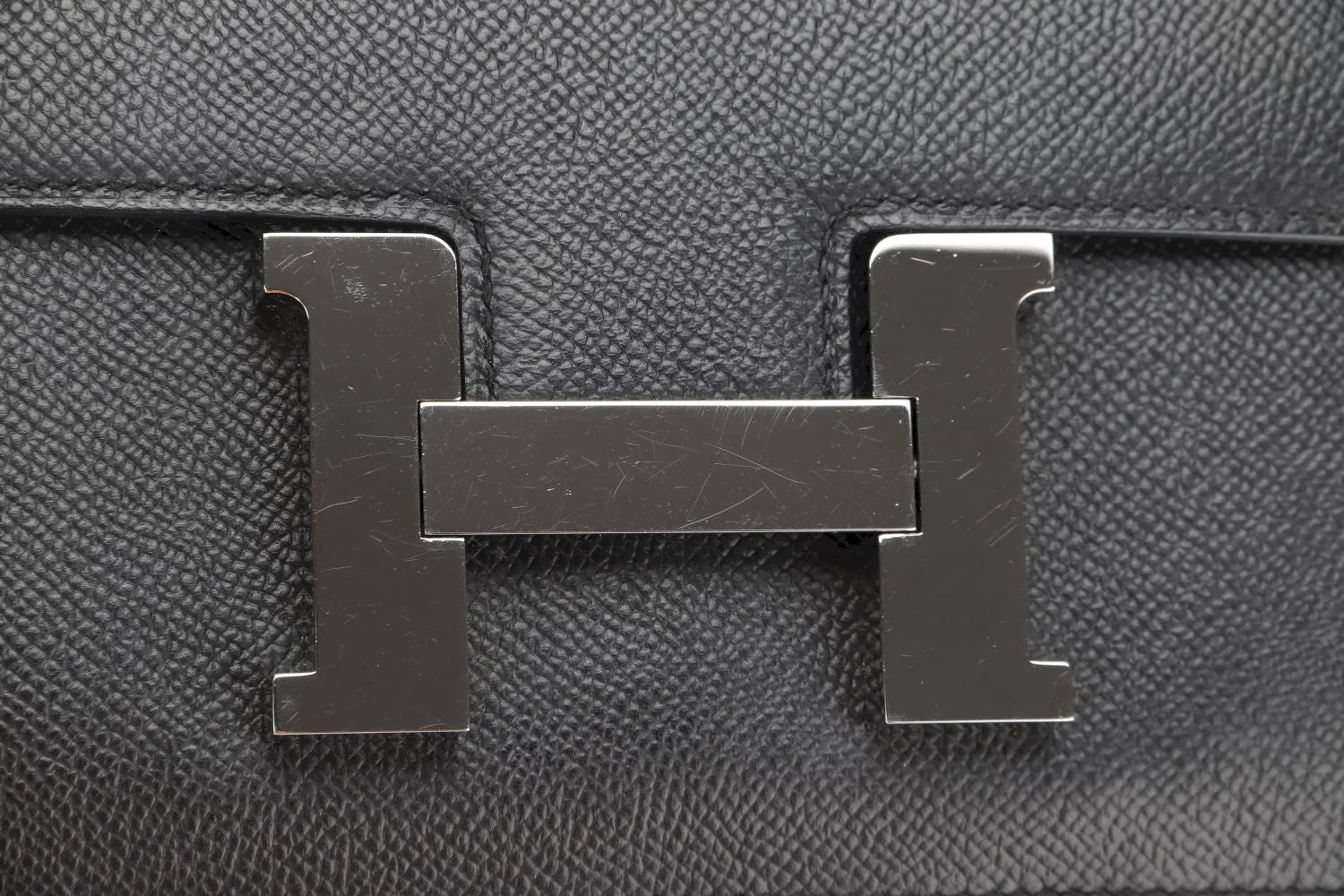 Hermes Constance 24cm, Stamp A, Black Color, Epsom Leather, Silver Hardware, with Dust Cover & Box