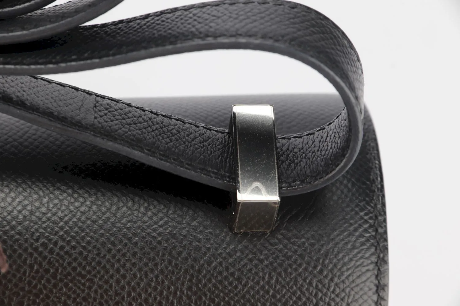 Hermes Constance 24cm, Stamp A, Black Color, Epsom Leather, Silver Hardware, with Dust Cover & Box