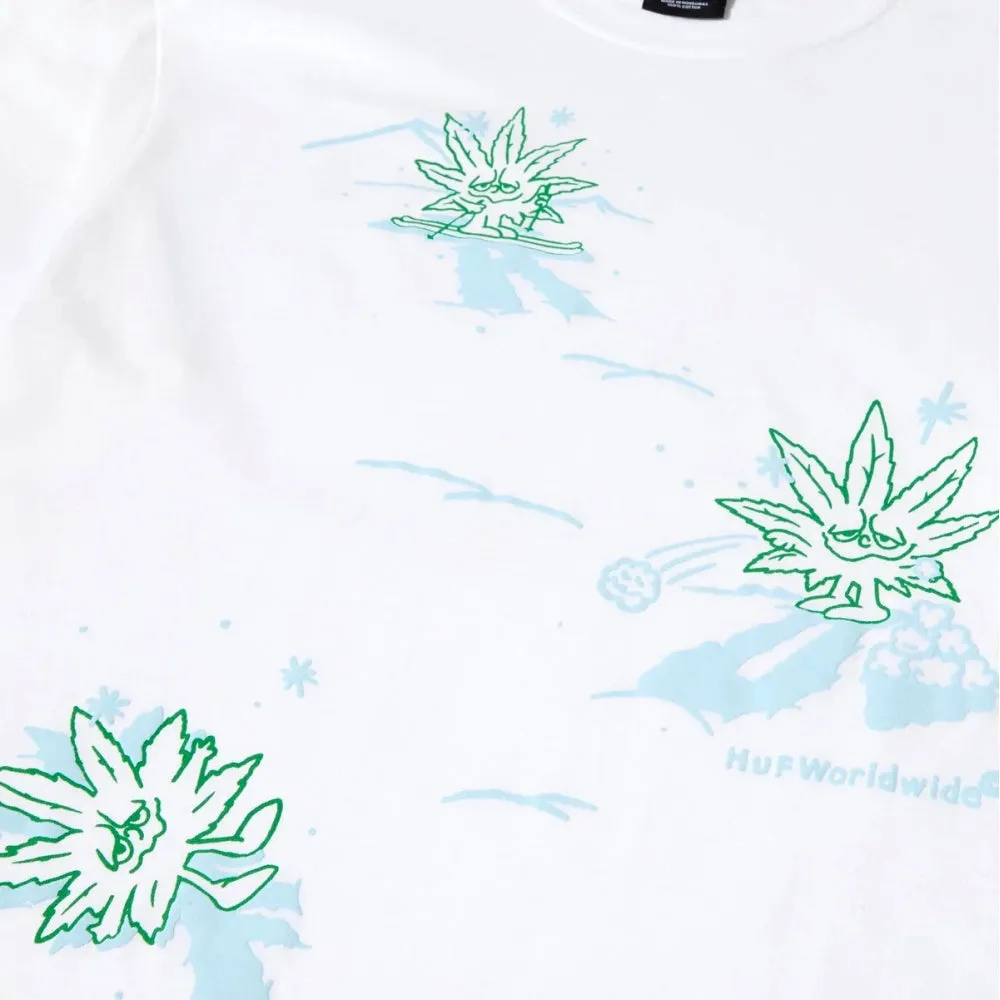 HUF GREEN BUDDY WINTER THINGS L/S TEE-WHITE