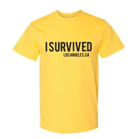 I SURVIVED (covid-19) YELLOW TEE SHIRT FOR CHARITY