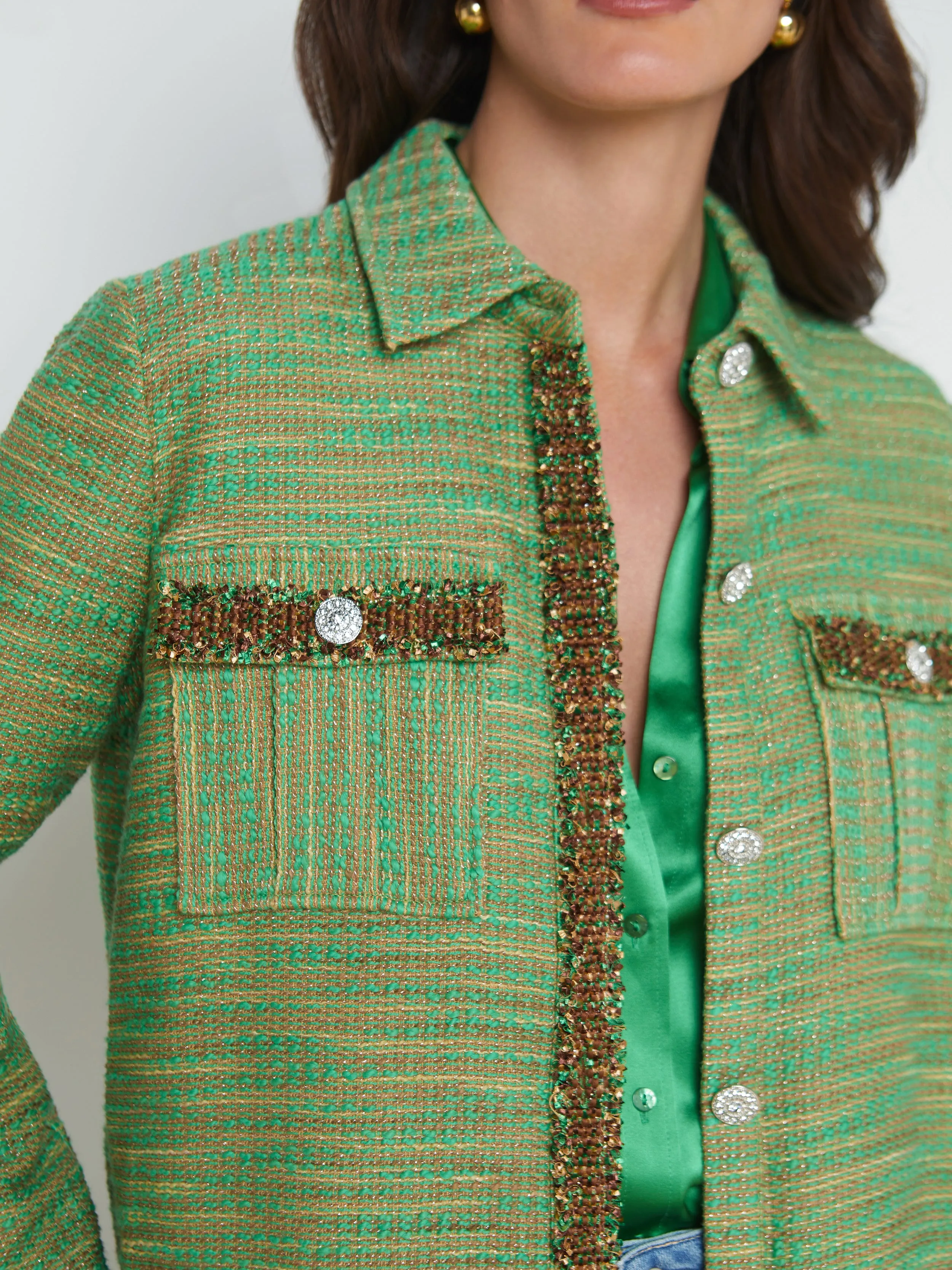 Jeanine Tweed Shirt Jacket