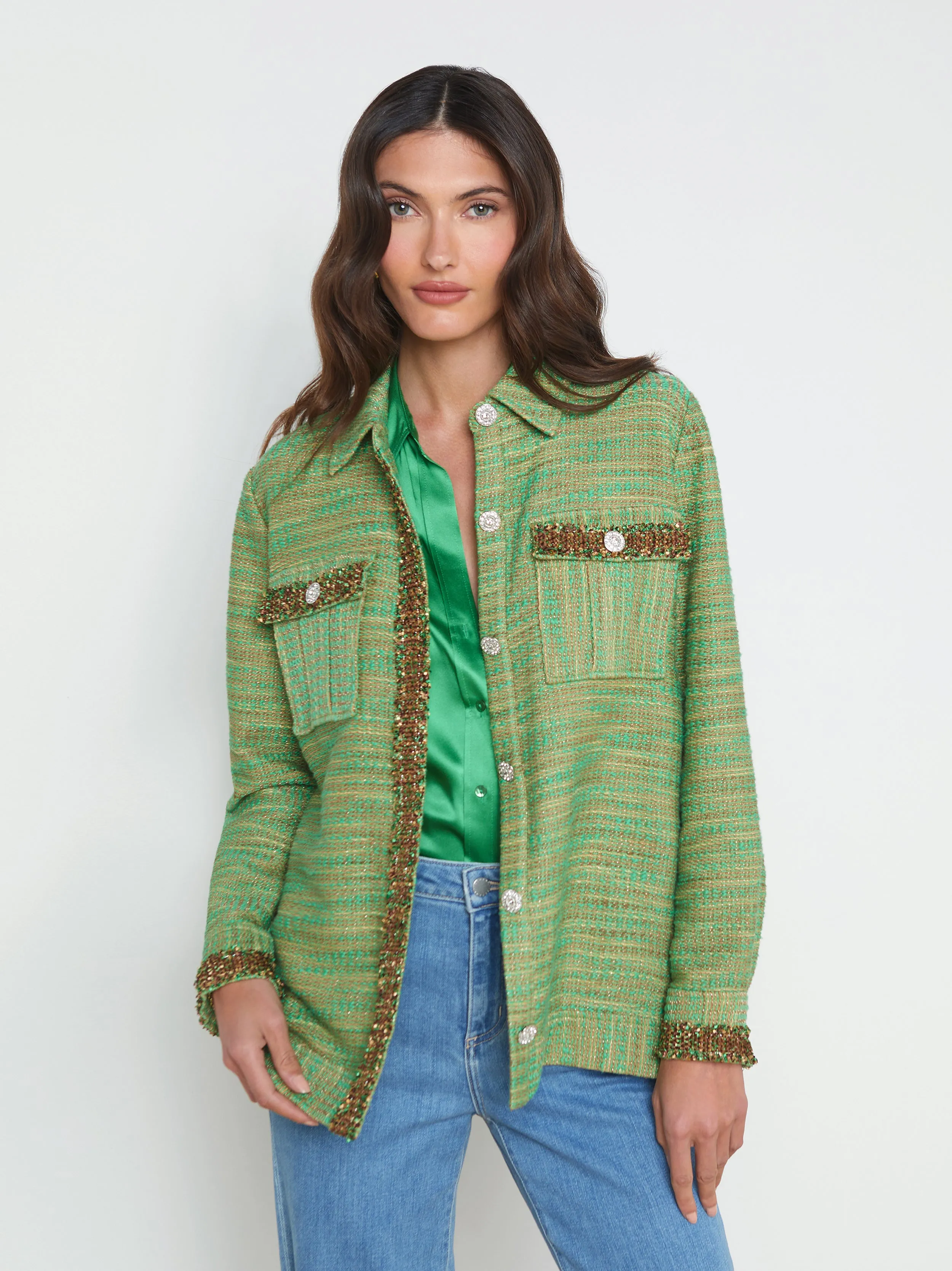 Jeanine Tweed Shirt Jacket