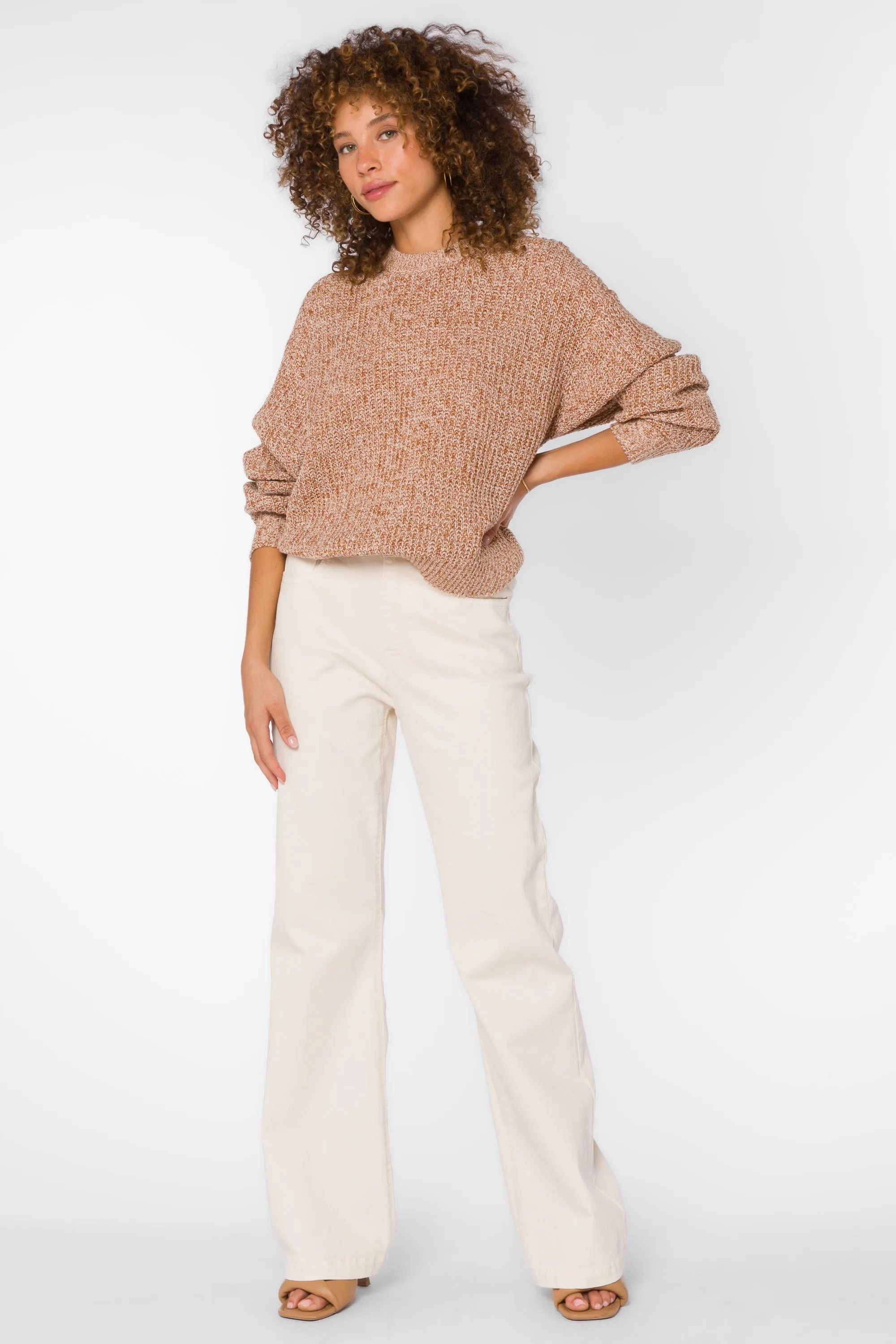 Justine Marled Brown Sweater