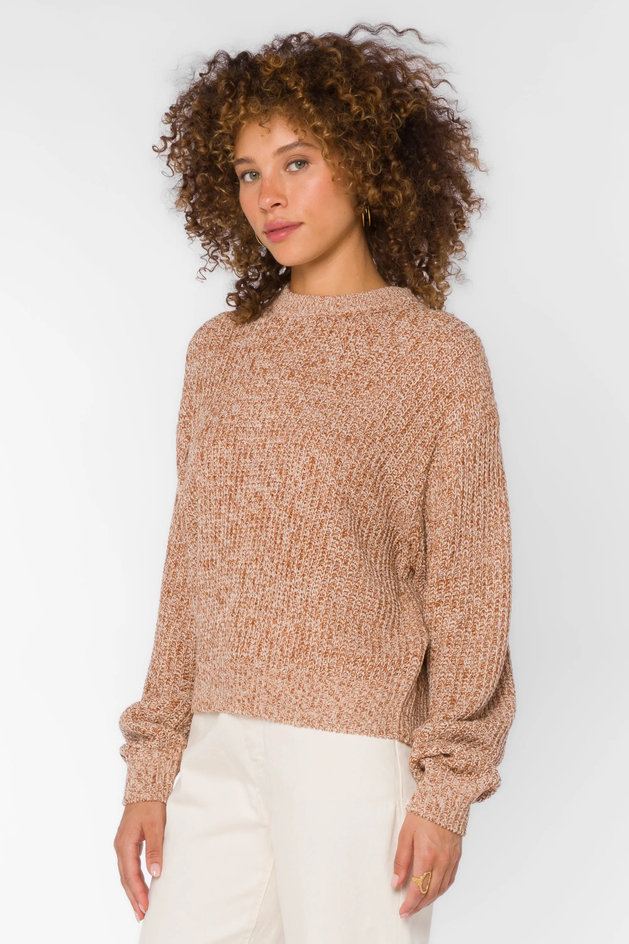 Justine Marled Brown Sweater