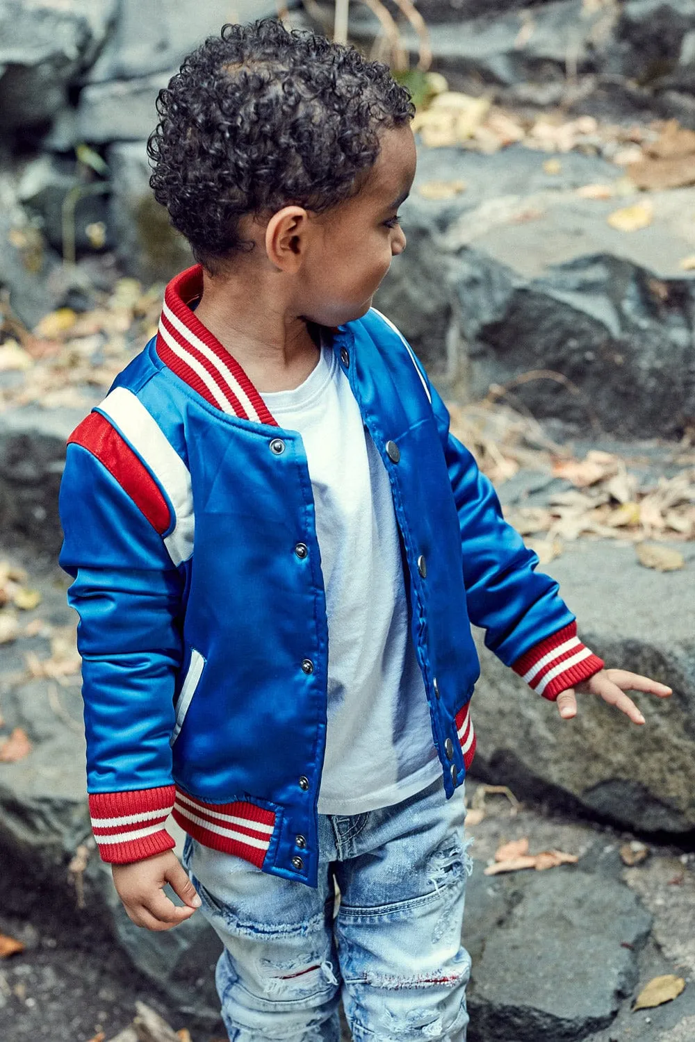 Kids Geneva Satin Varsity Jacket Sample - Size 6 (Anniversary Auction)