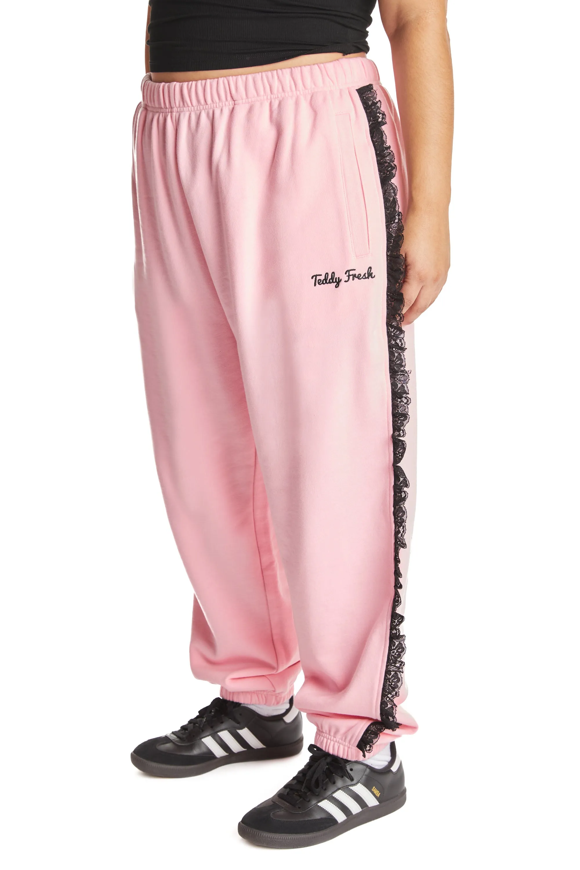 Lace Trim Sweatpants