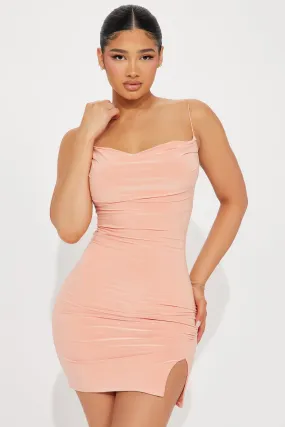 Lana Backless Mini Dress - Peach