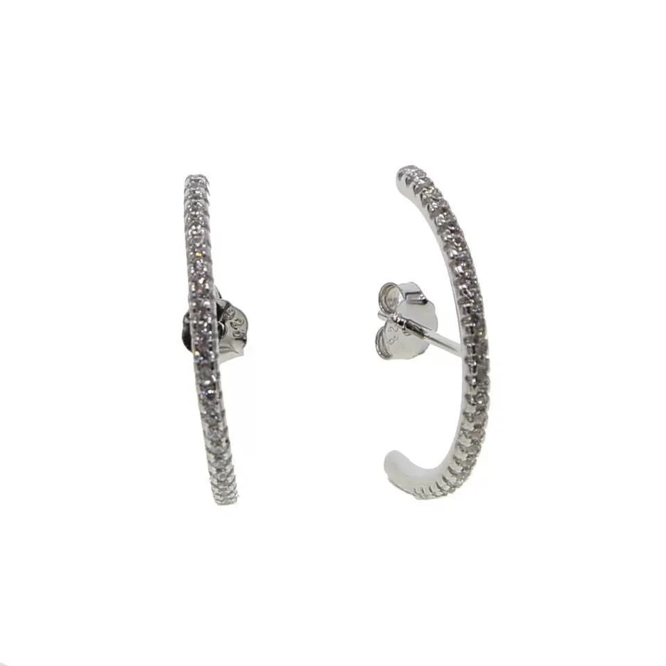 Layla Earlobe Hugger Earrings - 925 Sterling Silver