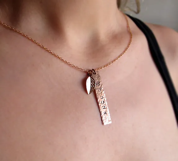 Love Ahava Hebrew Necklace