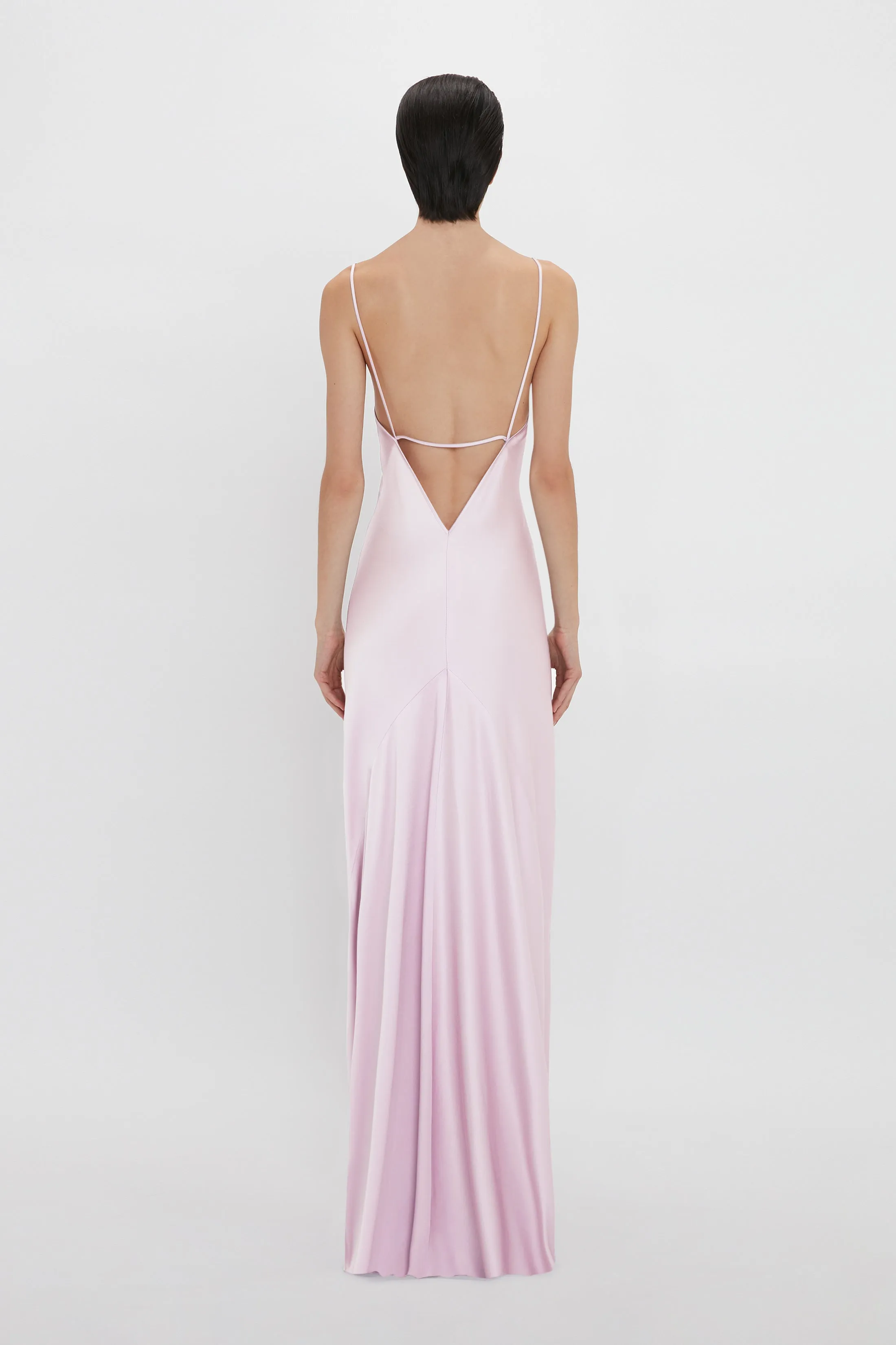 Low Back Cami Floor-Length Dress In Rosa