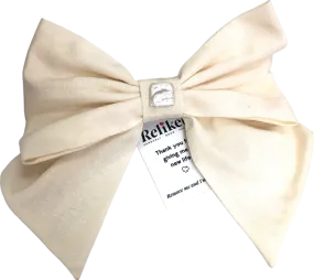 margaux studios Cream Large Hair Bow Clip One Size