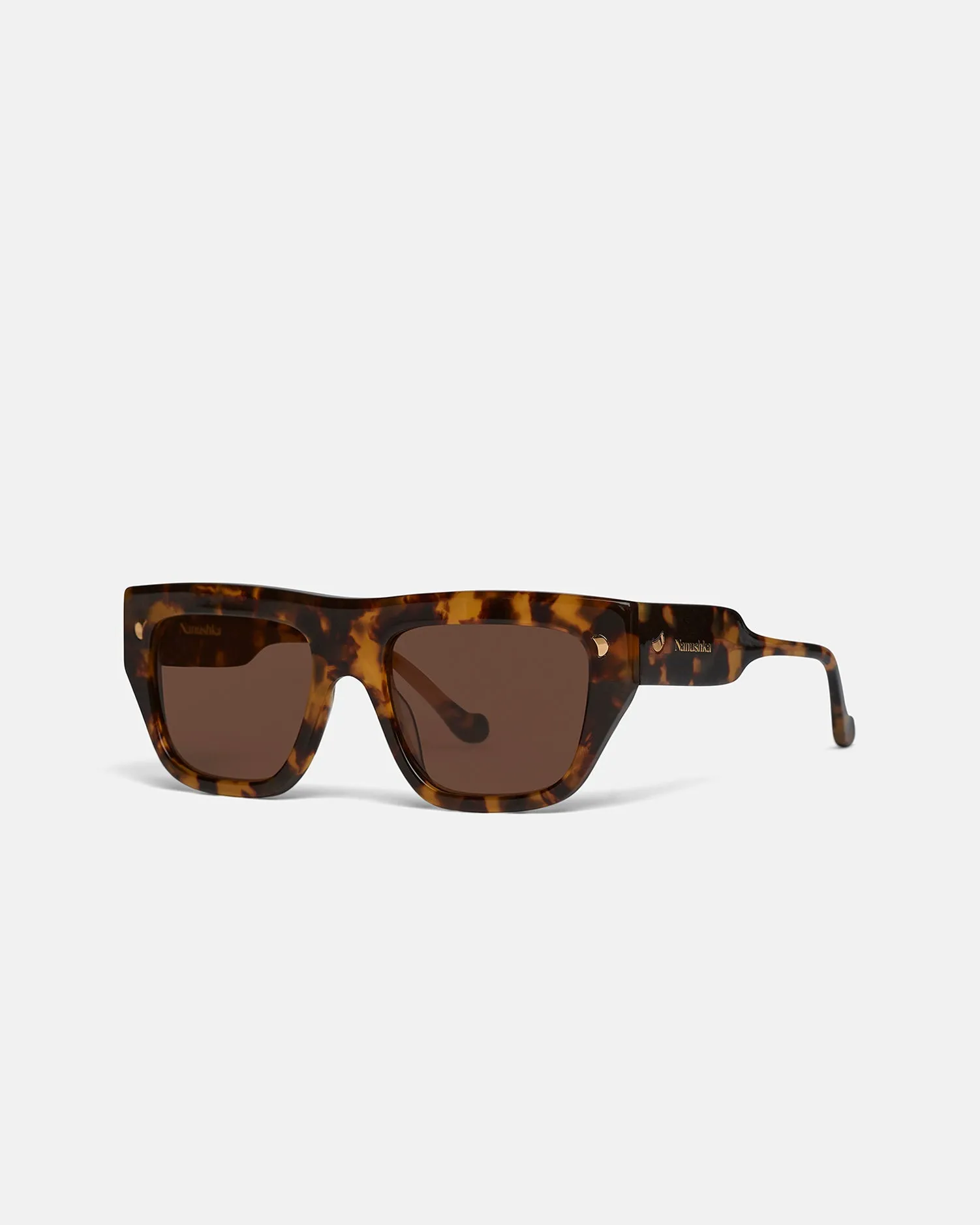 Martim - Bio-Plastic D-Frame Sunglasses - Dark Amber