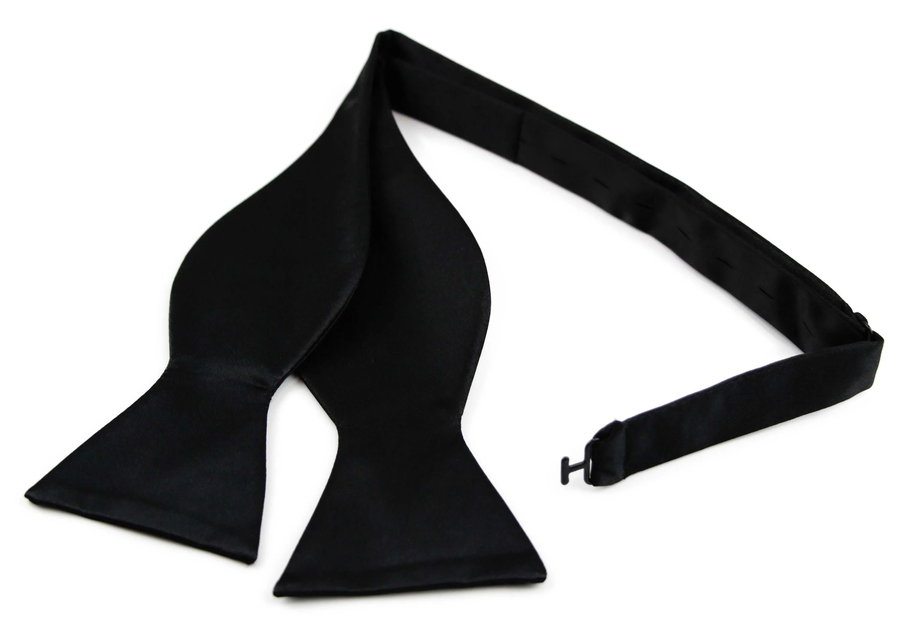 Mens Black Self Tie Bow Tie