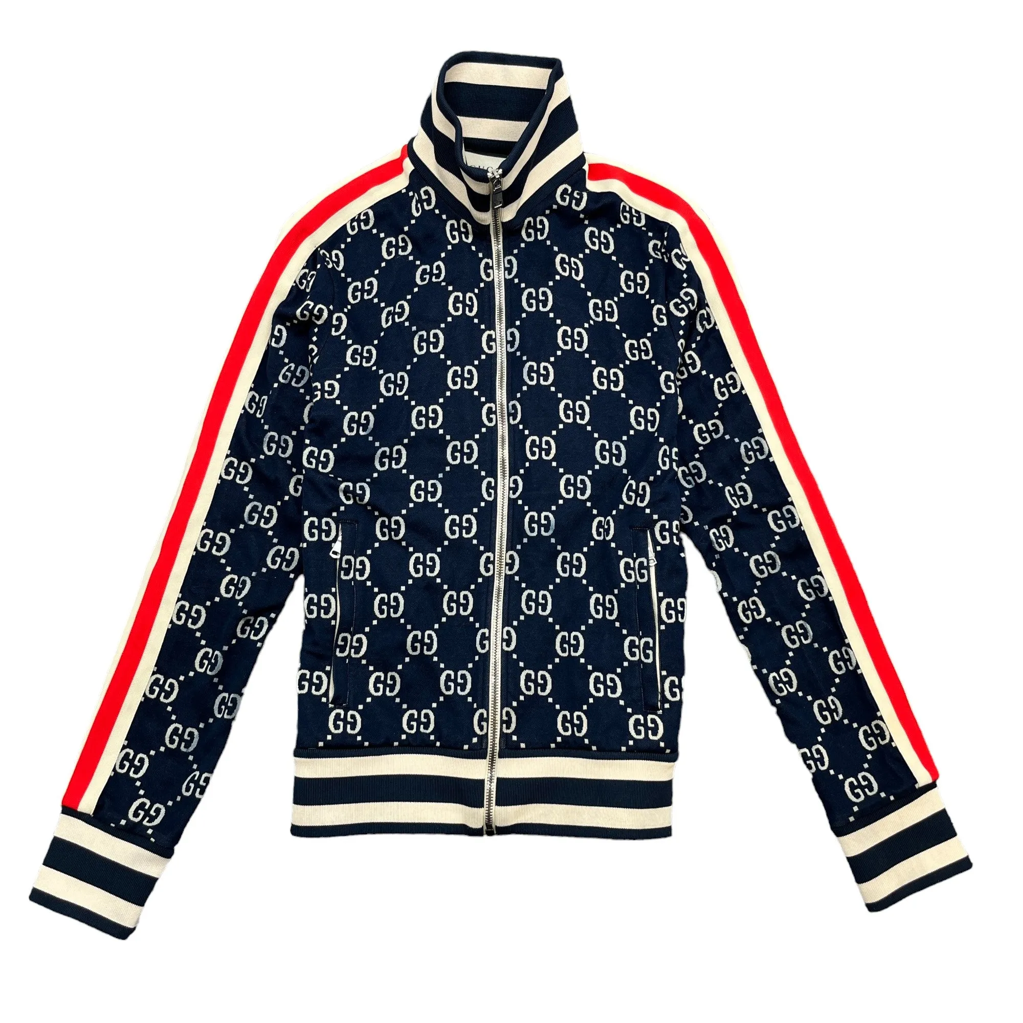 Men's Gg Jacquard Track Jacket Navy Size S