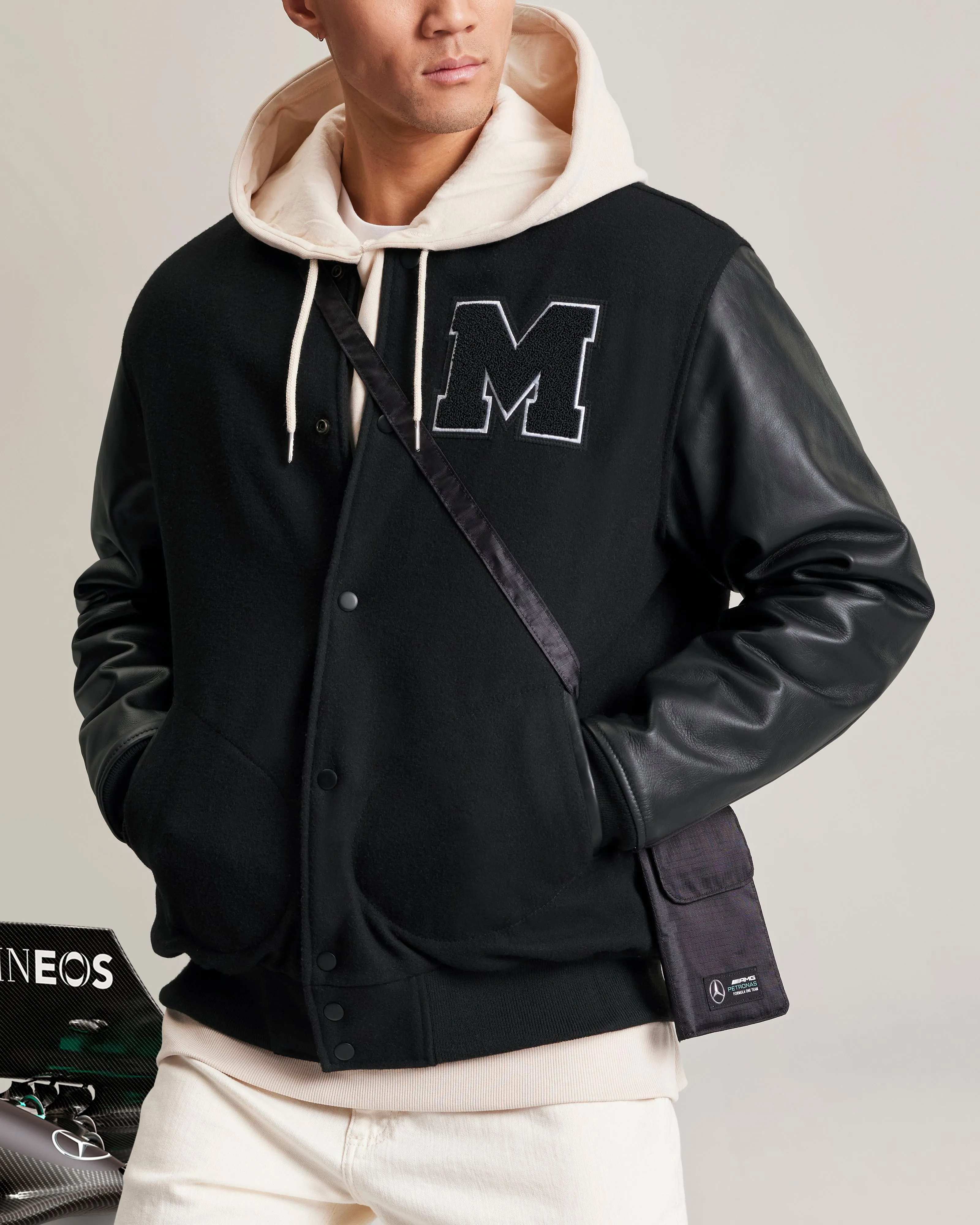 Mens Varsity Jacket Black