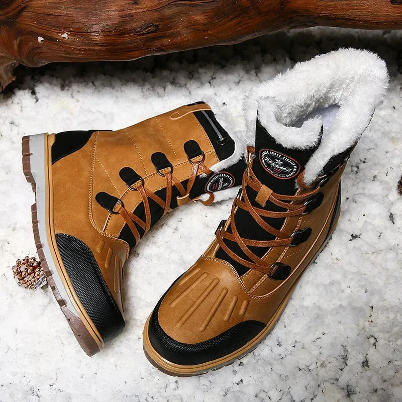 Men's Winter Mukluk Boots with Fur High-top Lining